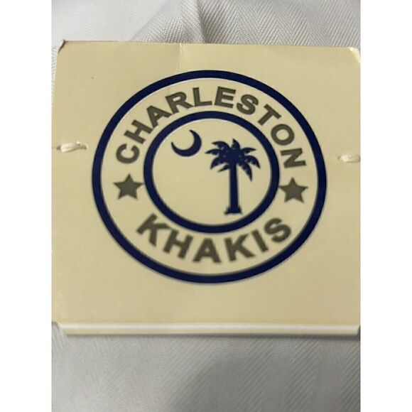 Charleston Khakis Chinos Men's Size 34 Regular Beige Raw Hem - Picture 3 of 6